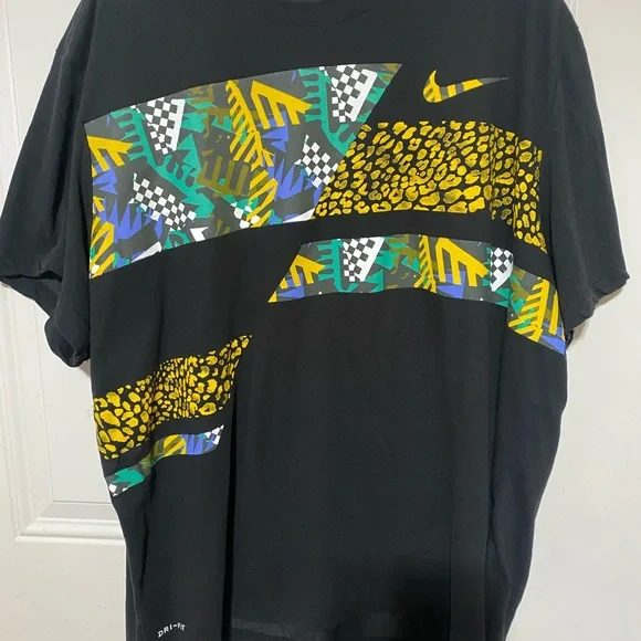 Nike Dry Culture Clash T-shirt Black Short Sleeve Tee Large Or - Picture 10 of 10